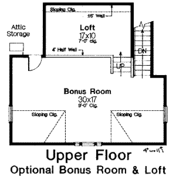 Dream House Plan - Country Floor Plan - Upper Floor Plan #310-218