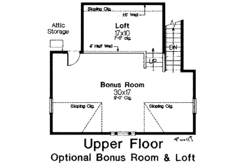 Dream House Plan - Floor Plan - Upper Floor for Country House Plan #310-218 - 4 bed, 2.5 bath