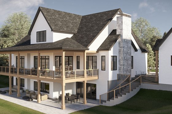 Exterior - Other Elevation 4 for Traditional House Plan #455-787 - 4 bed, 4 bath