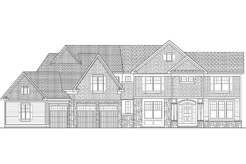 Home Plan - Exterior - Front Elevation 3 for Country House Plan #328-353 - 4 bed, 3.5 bath