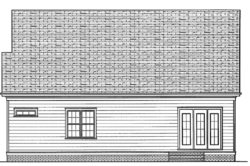 Home Plan - Exterior - Rear Elevation for Country House Plan #413-898 - 3 bed, 2.5 bath