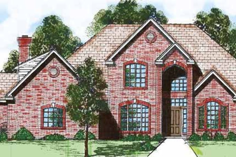 Architectural House Design - Traditional Exterior - Front Elevation Plan #52-272