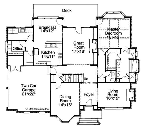 House Plan Design - Traditional Floor Plan - Main Floor Plan #429-187
