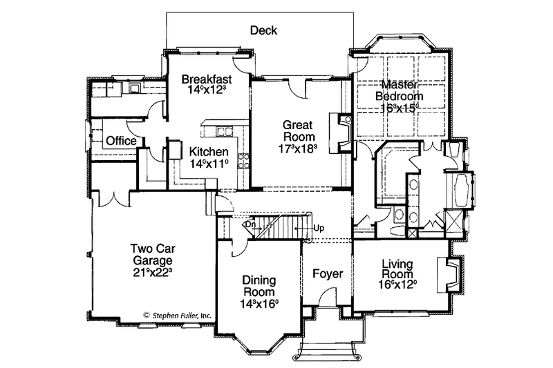Dream House Plan - Floor Plan - Main Floor for Traditional House Plan #429-187 - 4 bed, 3.5 bath