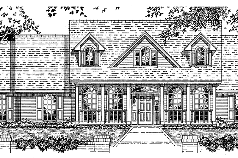 House Plan Design - Country Exterior - Front Elevation Plan #42-466