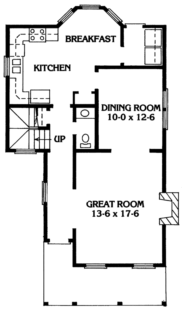 House Design - Victorian Floor Plan - Main Floor Plan #1014-1