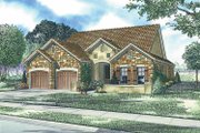 Mediterranean Style House Plan - 3 Beds 2 Baths 1943 Sq/Ft Plan #17-2921 