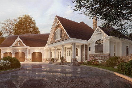 Exterior - Other Elevation 3 for Craftsman House Plan #54-381 - 4 bed, 3.5 bath