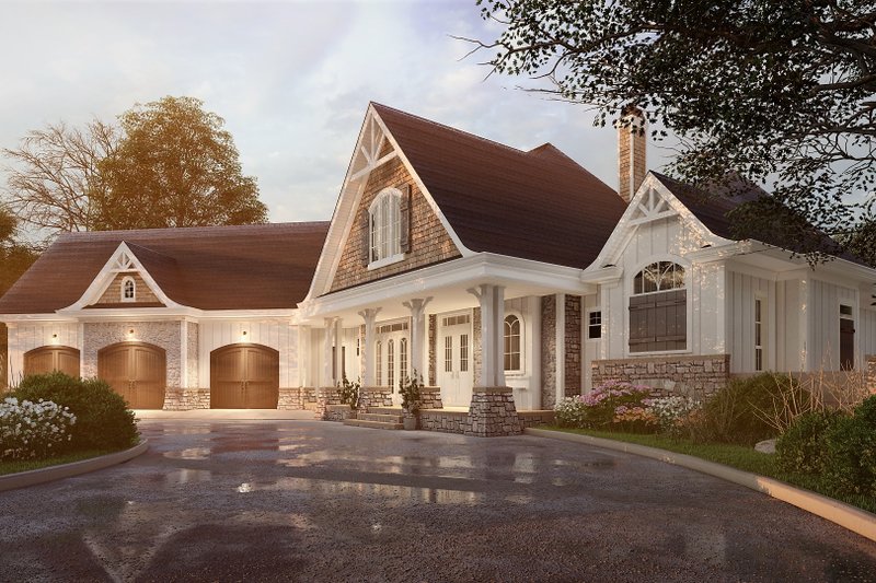 Dream House Plan - Exterior - Other Elevation 3 for Craftsman House Plan #54-381 - 4 bed, 3.5 bath