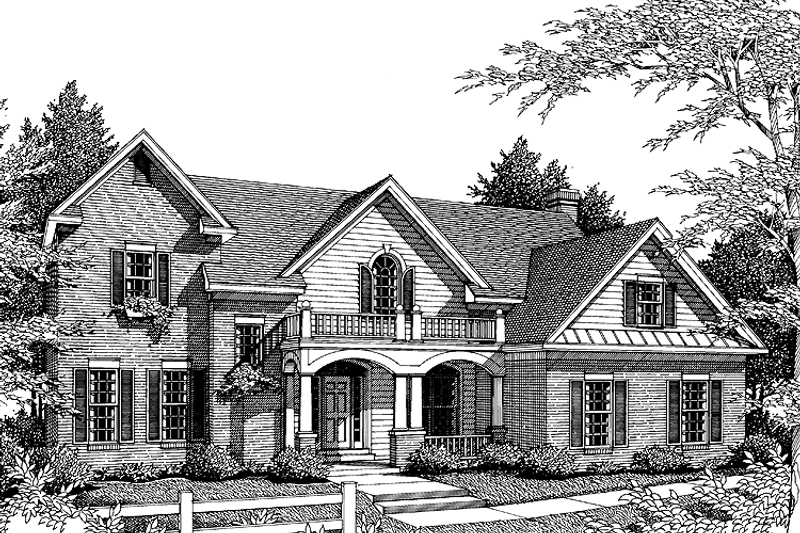 Home Plan - Exterior - Front Elevation 3 for Country House Plan #952-110 - 4 bed, 2.5 bath