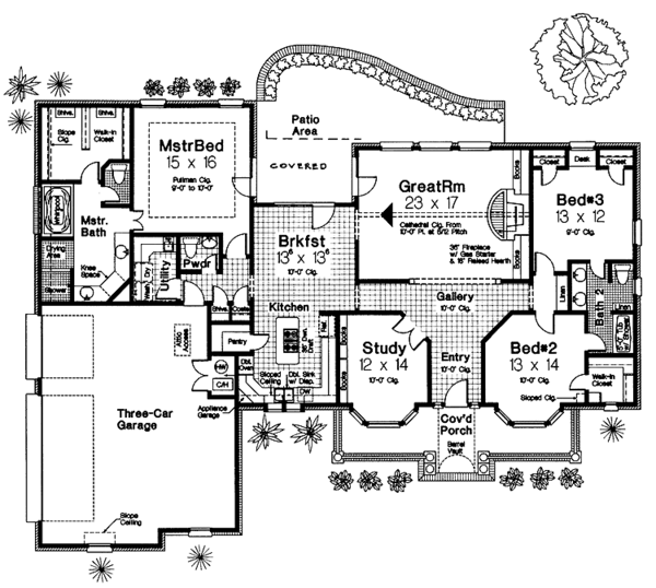 House Plan Design - Country Floor Plan - Main Floor Plan #310-1162