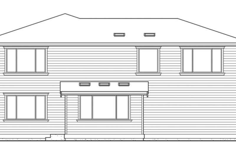 Home Plan - Exterior - Rear Elevation for Prairie House Plan #132-382 - 4 bed, 2.5 bath