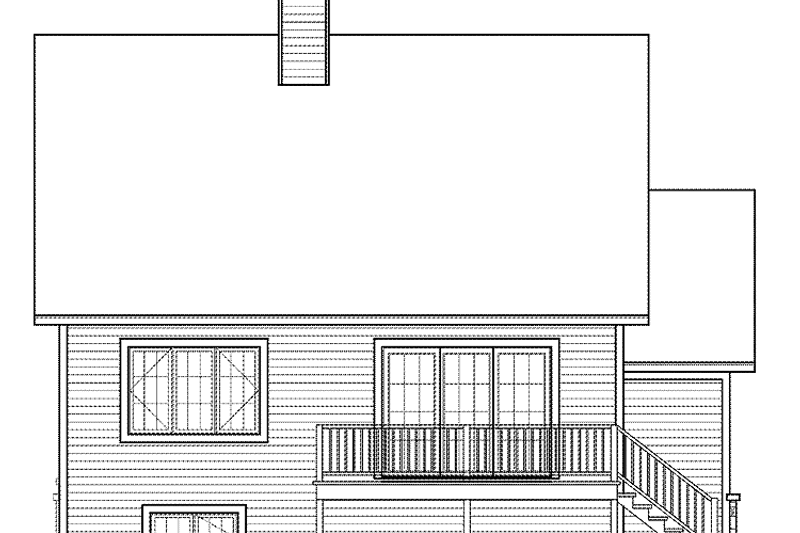 Home Plan - Exterior - Rear Elevation 1 for Traditional House Plan #23-2492 - 3 bed, 2 bath