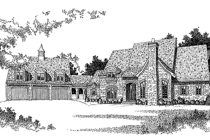 House Blueprint - Country Exterior - Front Elevation Plan #453-240