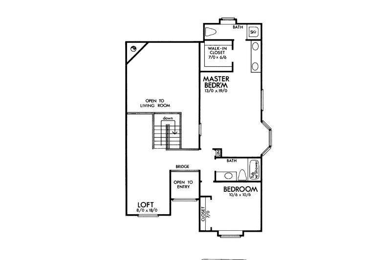 Dream House Plan - Floor Plan - Upper Floor for Traditional House Plan #320-1341 - 3 bed, 2.5 bath