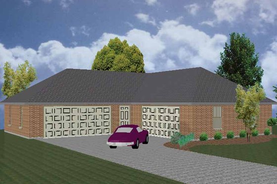 Exterior - Front Elevation 3 for Traditional House Plan #84-718, 0 bath