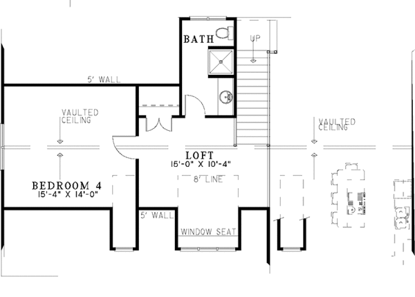 Country Floor Plan - Upper Floor Plan #17-3280
