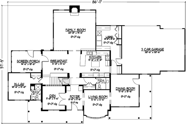Home Plan - Country Floor Plan - Main Floor Plan #978-9