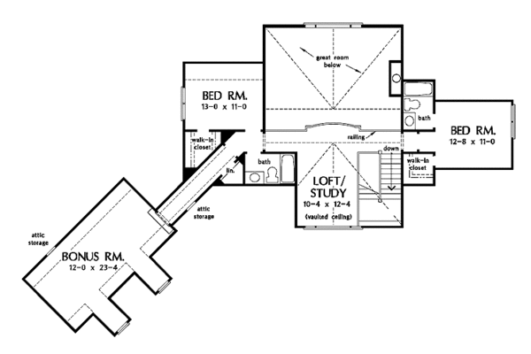 Home Plan - Craftsman Floor Plan - Upper Floor Plan #929-497