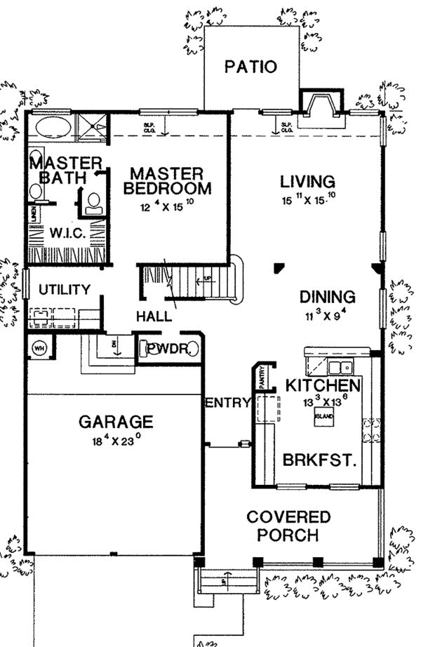 Architectural House Design - Country Floor Plan - Main Floor Plan #472-139