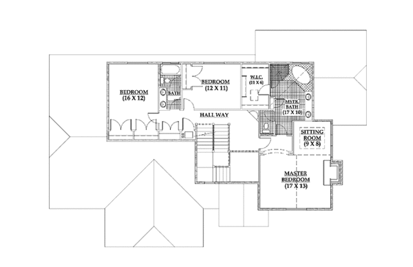 House Design - Country Floor Plan - Upper Floor Plan #945-41