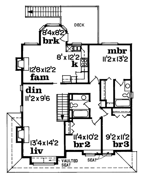 Home Plan - Country Floor Plan - Upper Floor Plan #47-790