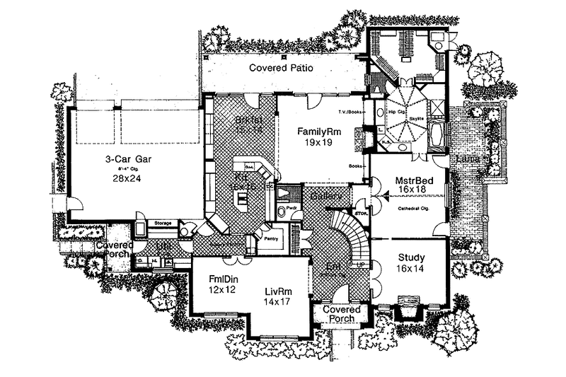 Dream House Plan - Floor Plan - Main Floor for Traditional House Plan #310-1037 - 4 bed, 3.5 bath