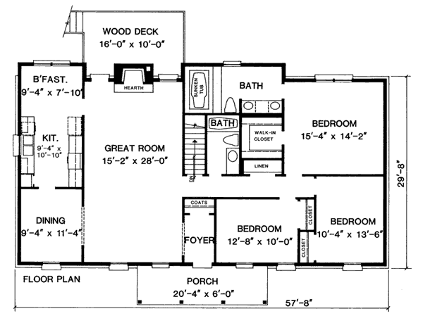 Ranch Floor Plan - Main Floor Plan #10-135