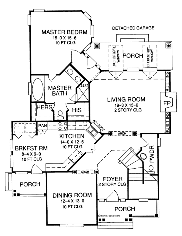 House Plan Design - Country Floor Plan - Main Floor Plan #952-136