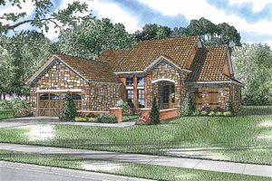 Mediterranean Exterior - Front Elevation Plan #17-2919