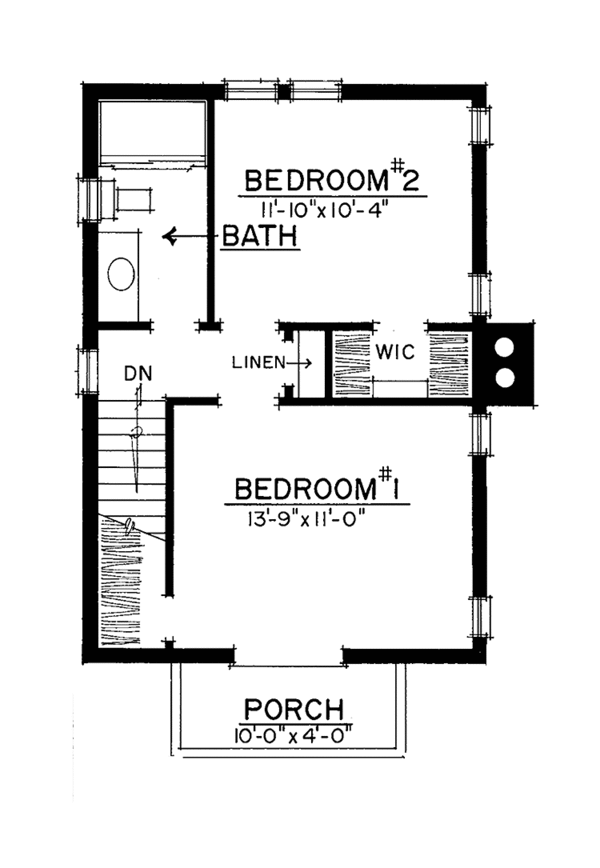 House Plan Design - Country Floor Plan - Upper Floor Plan #1016-91