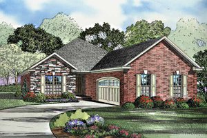 Ranch Exterior - Front Elevation Plan #17-3187