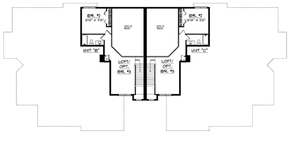 Dream House Plan - Prairie Floor Plan - Upper Floor Plan #70-1396