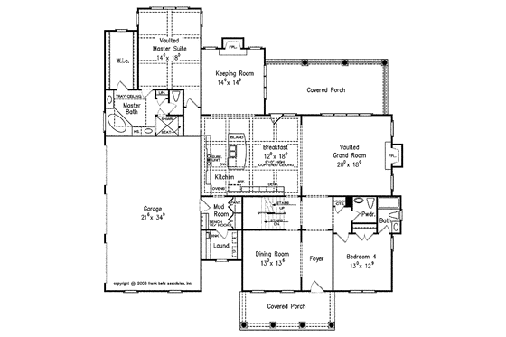 Floor Plan - Main Floor for Country House Plan #927-374 - 4 bed, 4.5 bath