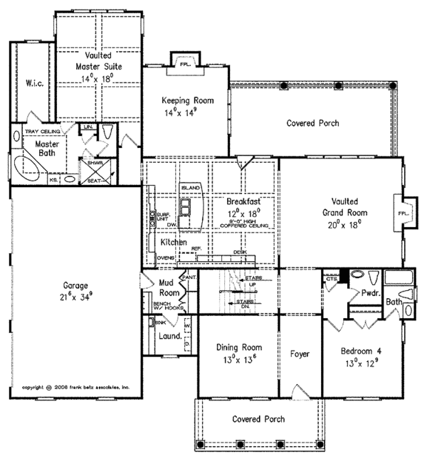 House Design - Country Floor Plan - Main Floor Plan #927-374