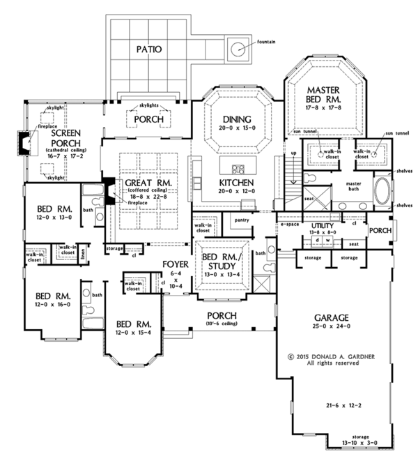 Dream House Plan - European Floor Plan - Main Floor Plan #929-1020