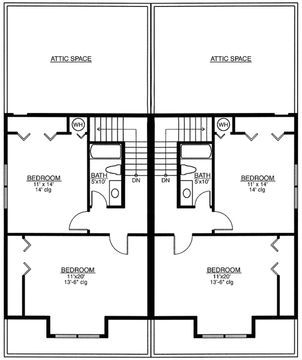 House Plan Design - Craftsman Floor Plan - Upper Floor Plan #967-5