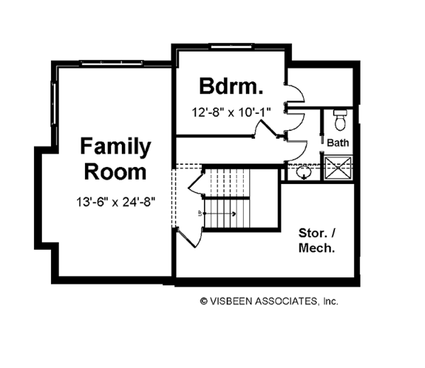 Architectural House Design - Craftsman Floor Plan - Lower Floor Plan #928-58
