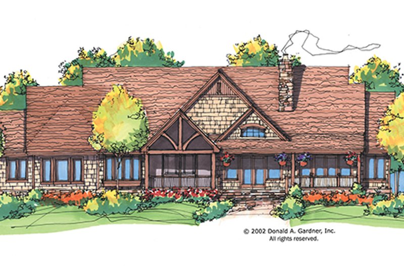 Home Plan - Exterior - Rear Elevation 1 for Craftsman House Plan #929-928 - 3 bed, 3.5 bath