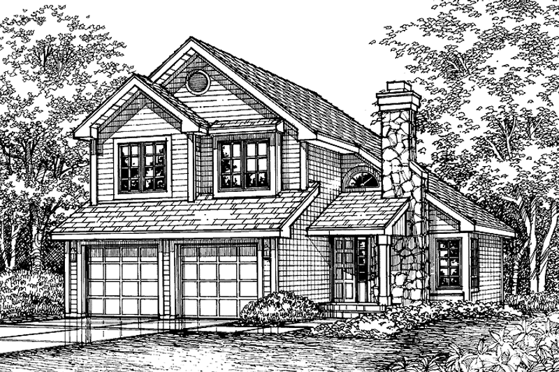 Home Plan - Exterior - Front Elevation 3 for Bungalow House Plan #320-625 - 3 bed, 2.5 bath