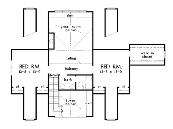 House Design - Craftsman Floor Plan - Upper Floor Plan #929-399