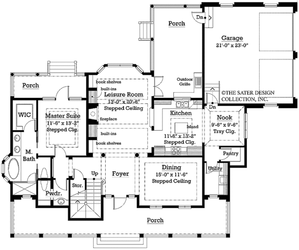 Dream House Plan - Victorian Floor Plan - Main Floor Plan #930-224