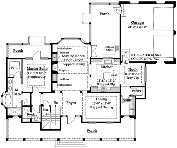 Architectural House Design - Victorian Floor Plan - Main Floor Plan #930-224