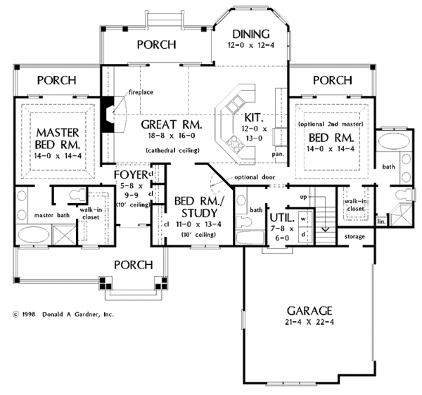 Craftsman Floor Plan - Main Floor Plan #929-332