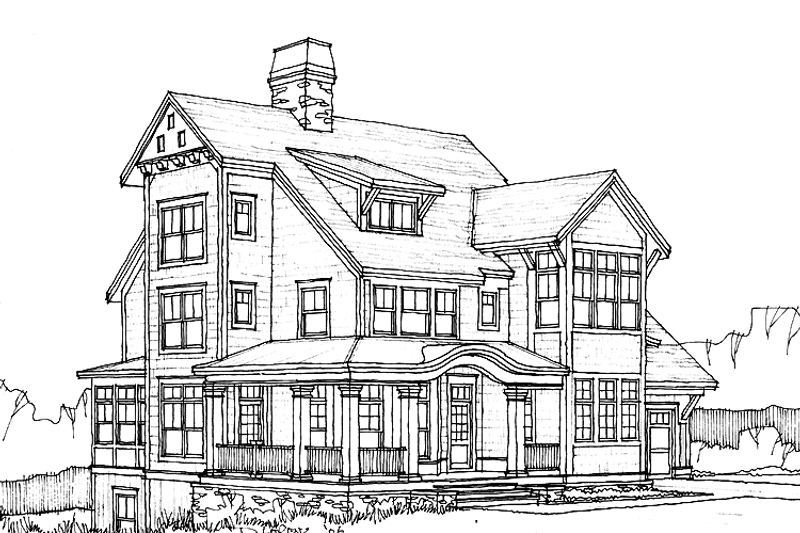 Victorian Style House Plan - 4 Beds 2.5 Baths 3013 Sq/Ft Plan #928-76