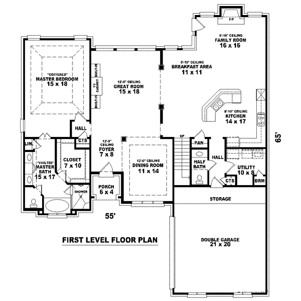 European Floor Plan - Main Floor Plan #81-1534