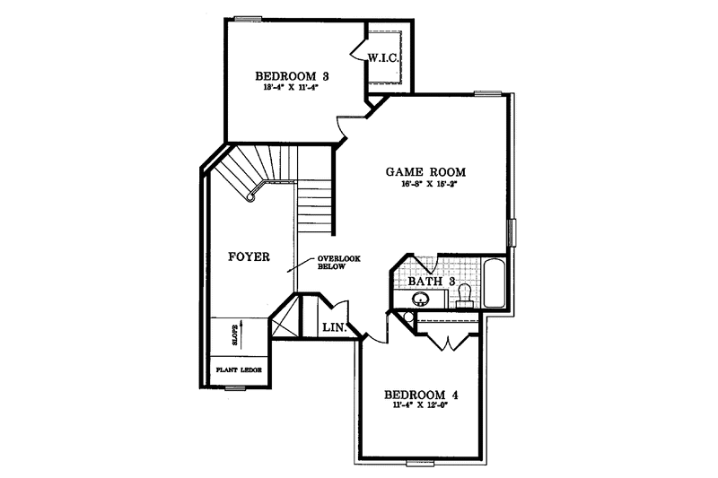 Dream House Plan - Floor Plan - Upper Floor for Traditional House Plan #952-4 - 4 bed, 3 bath