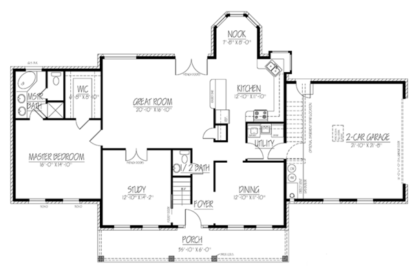 Home Plan - Colonial Floor Plan - Main Floor Plan #1061-2