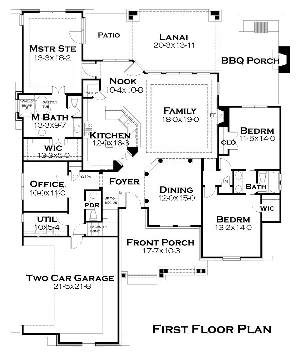 2,200 sft rustic ranch house plans by David Wiggins
