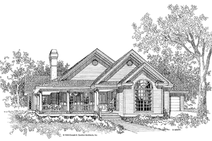 Country Exterior - Front Elevation Plan #929-190